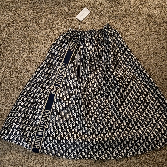 Dior Navy and Cream Monogram Skirt - Picture 8 of 8